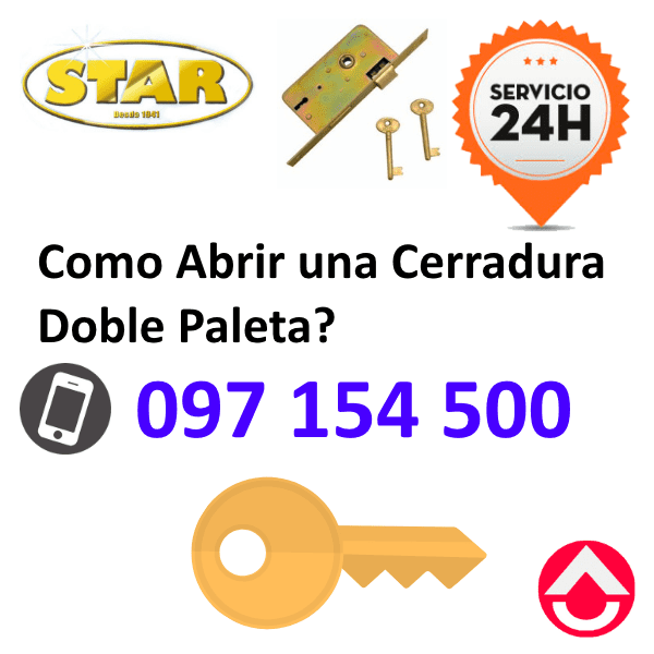 ¿Cómo abrir una cerradura doble paleta si me quedé afuera?